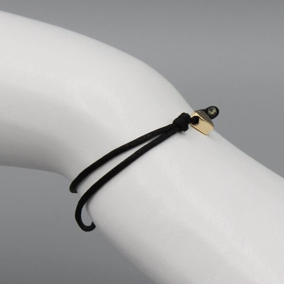 Jewelry heart black gold string bracelet adjustable fashion delicate brand new - Picture 7 of 7